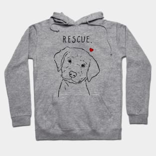 Rescue Lab Puppy, Adopt Don't Shop, Sweet Puppy Hoodie